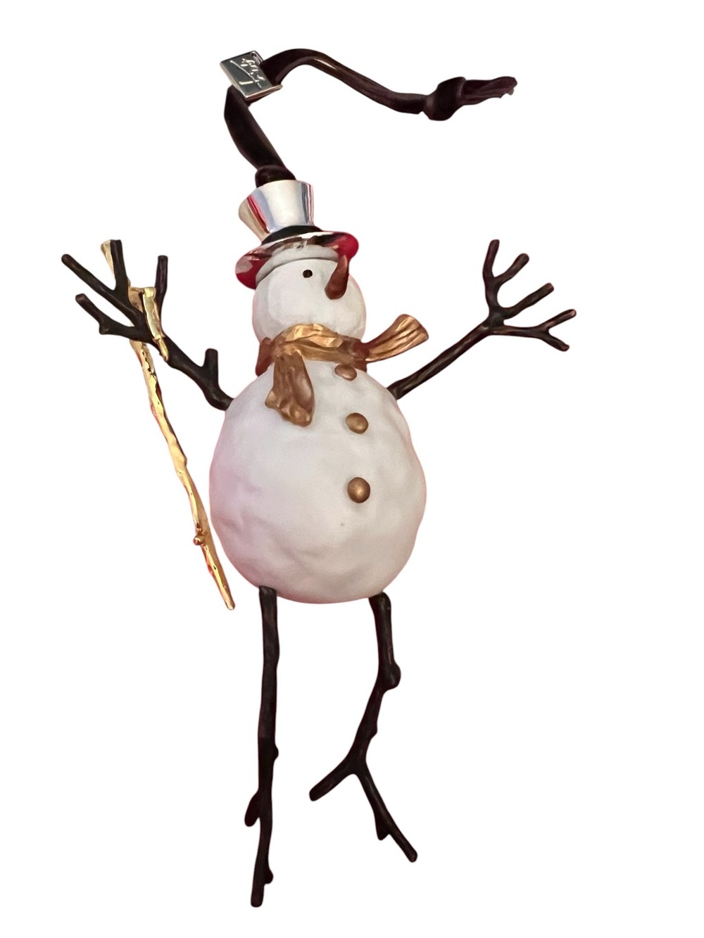 Michael Aram NWOT precious snowman ornament with silver tone Michael Aram tag